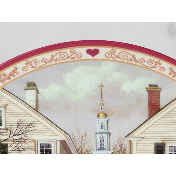 A Farewell Kiss Wall Decor Plate 1994 Porcelain 8" Hometown Memories Charles W - Picture 6 of 14